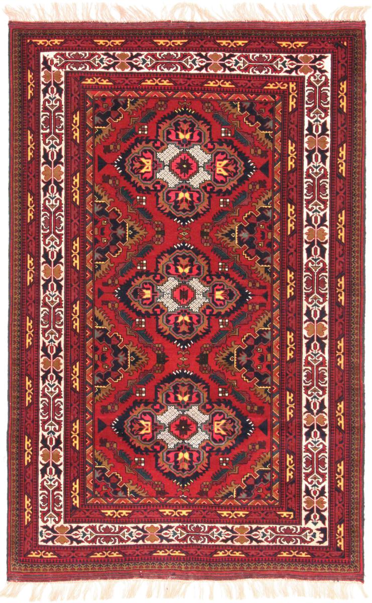 Afghan rug Shirwan 4'9"x3'1" 4'9"x3'1", Persian Rug Knotted by hand