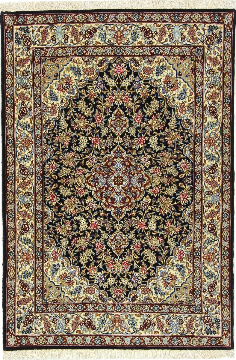 Perserteppich Isfahan Seidenkette 147x102 147x102, Perserteppich Handgeknüpft