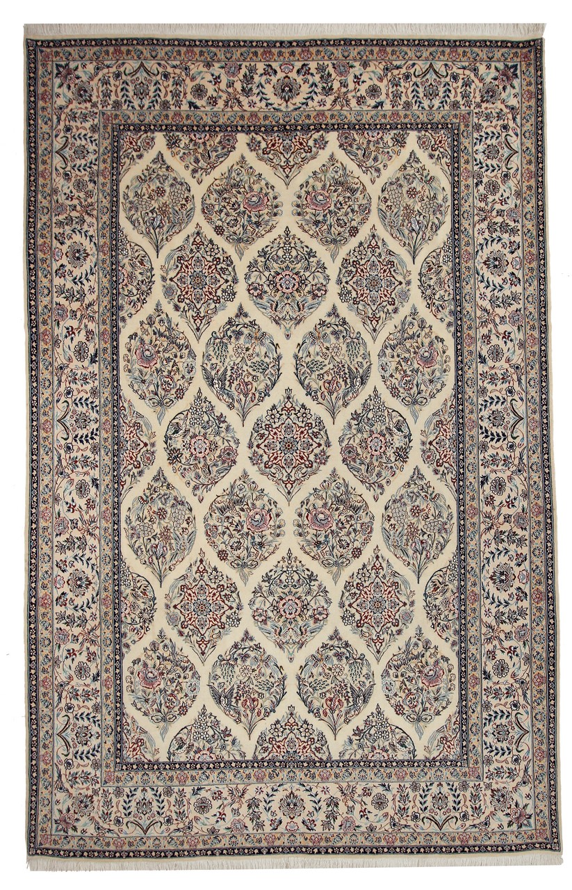  ペルシャ絨毯 ナイン 6La 10'2"x6'7" 10'2"x6'7",  ペルシャ絨毯 手織り
