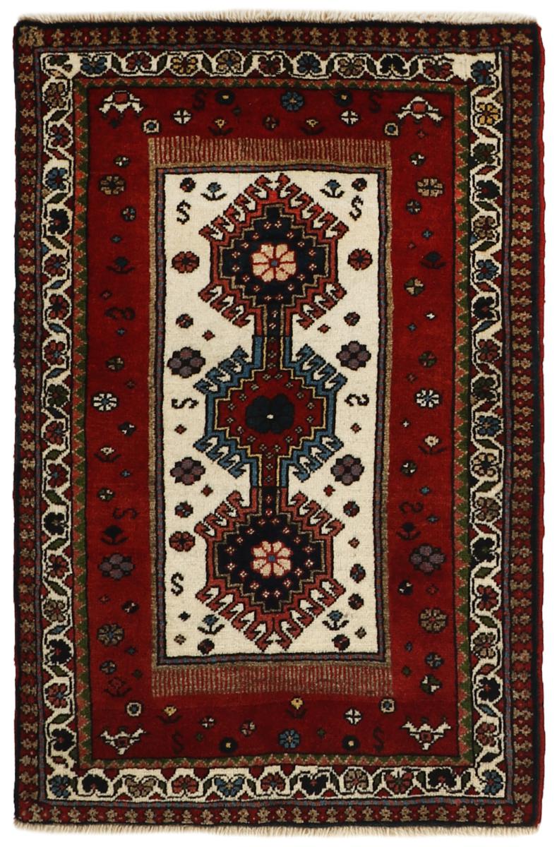 Persian Rug Yalameh 3'3"x2'0" 3'3"x2'0", Persian Rug Knotted by hand