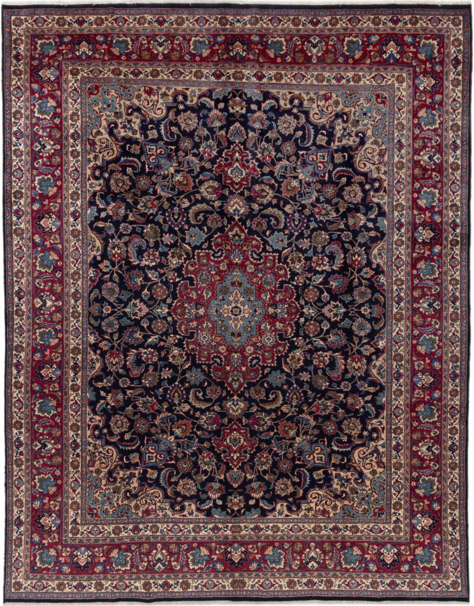 Persian Rug Mashad 12'8"x10'1" 12'8"x10'1", Persian Rug Knotted by hand