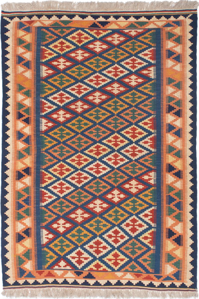 Tapete persa Kilim Fars 5'2"x3'7" 5'2"x3'7", Tapete persa Tecido à mão