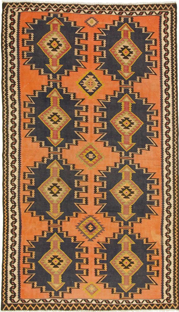  ペルシャ絨毯 キリム Fars Azerbaijan アンティーク 9'4"x5'2" 9'4"x5'2",  ペルシャ絨毯 手織り
