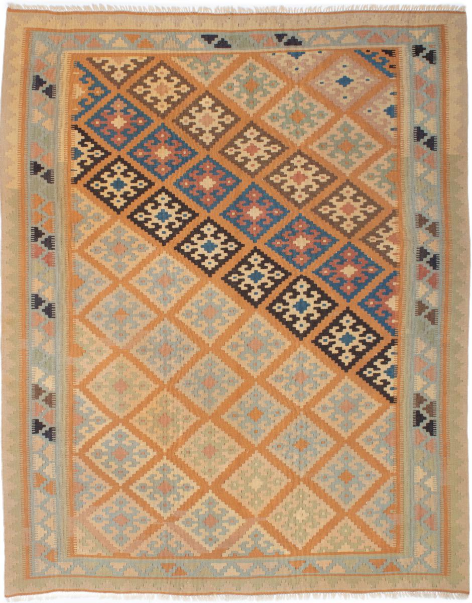 Persisk tæppe Kelim Fars 194x155 194x155, Persisk tæppe Håndvævet