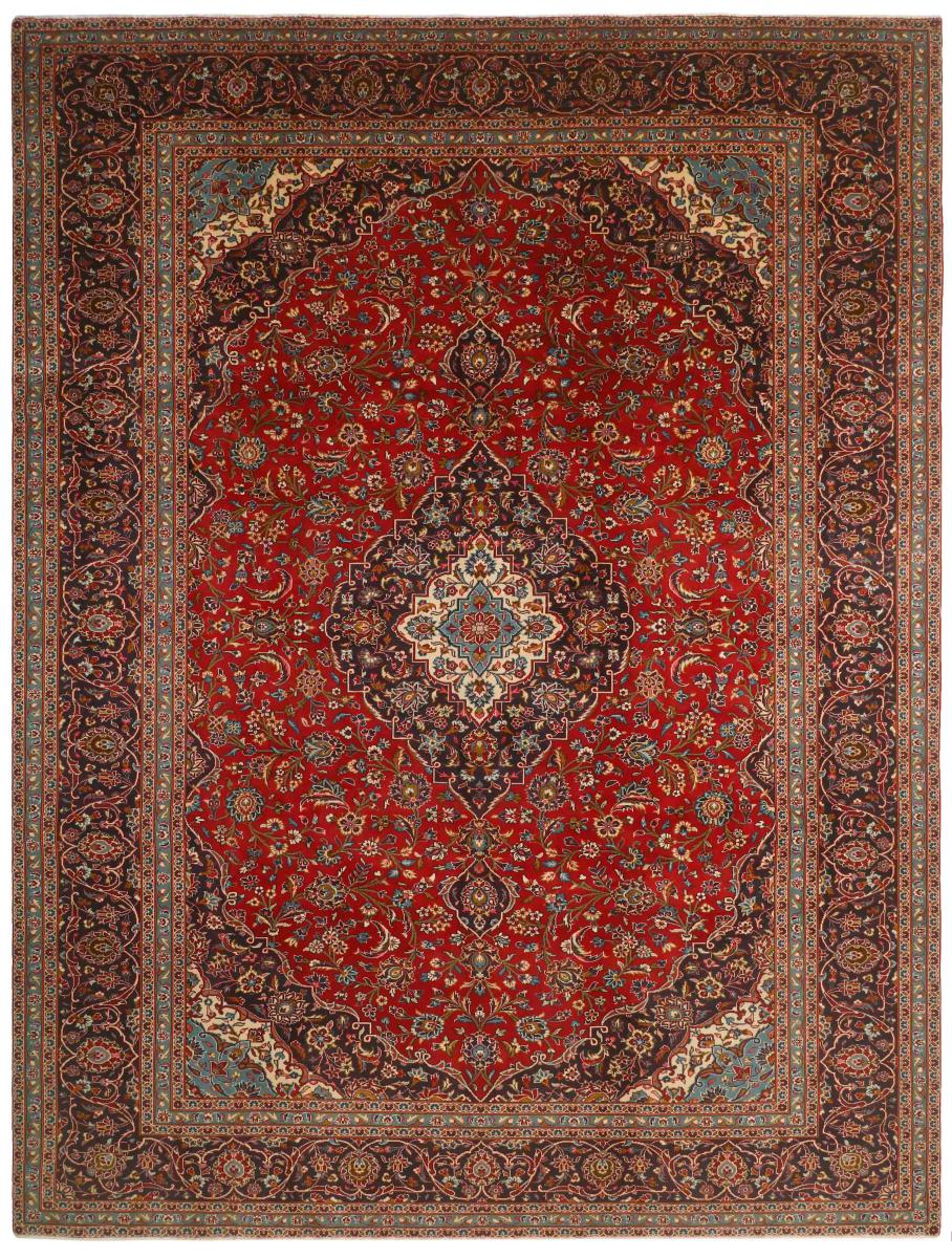 Persian Rug Keshan 12'11"x9'8" 12'11"x9'8", Persian Rug Knotted by hand