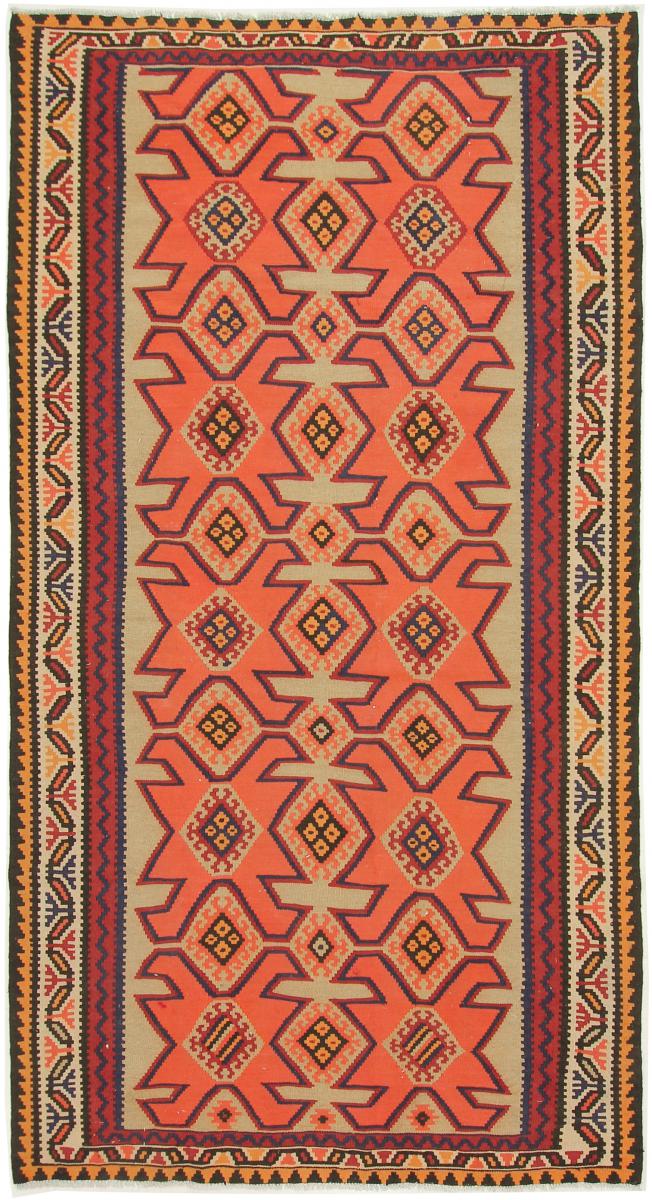 Perzisch tapijt Kilim Fars Azerbeidzjan Antiek 9'7"x5'1" 9'7"x5'1", Perzisch tapijt Handgeweven