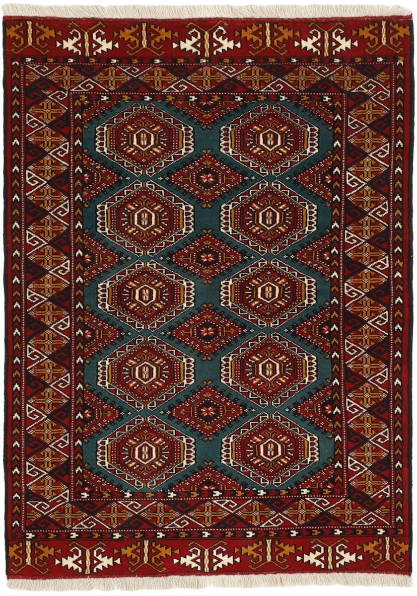 Perzisch tapijt Turkaman 5'0"x3'7" 5'0"x3'7", Perzisch tapijt Handgeknoopte