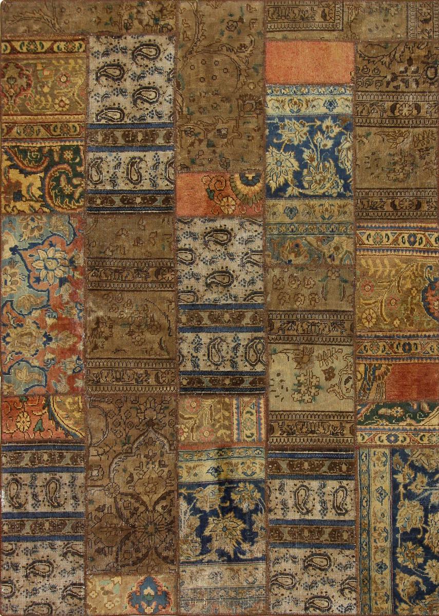 Persialainen matto Patchwork 210x151 210x151, Persialainen matto Solmittu käsin
