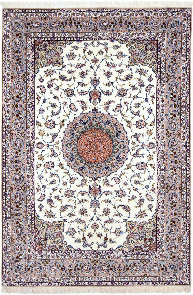 Persialainen matto Isfahan Silkkiloimi 232x154 232x154, Persialainen matto Solmittu käsin
