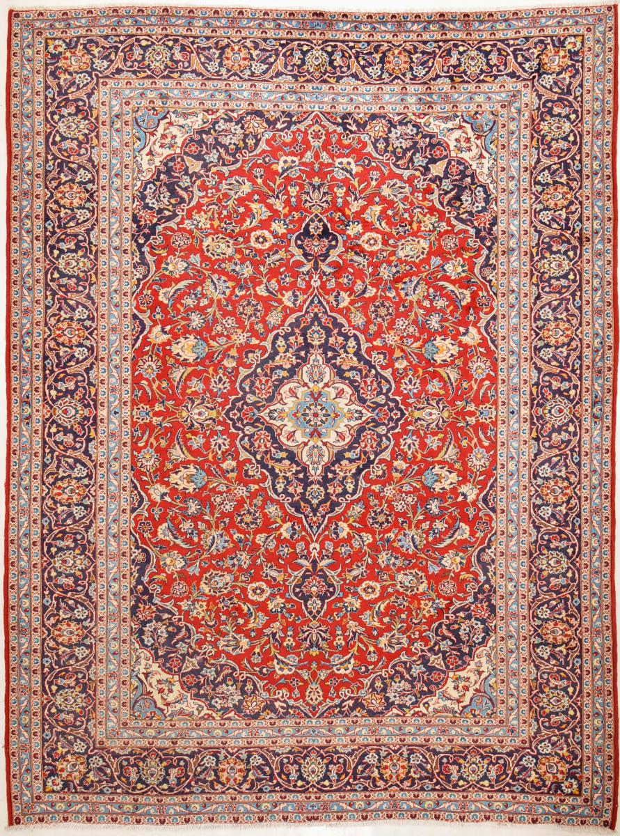 Persian Rug Keshan 12'10"x9'7" 12'10"x9'7", Persian Rug Knotted by hand
