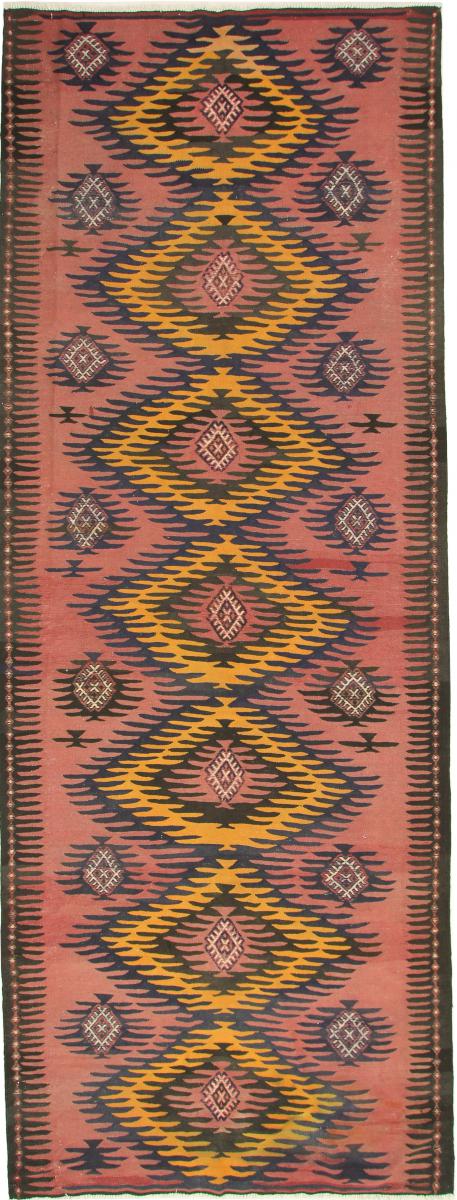 Persialainen matto Kelim Fars Azerbaijan Antiikki 13'6"x5'1" 13'6"x5'1", Persialainen matto kudottu
