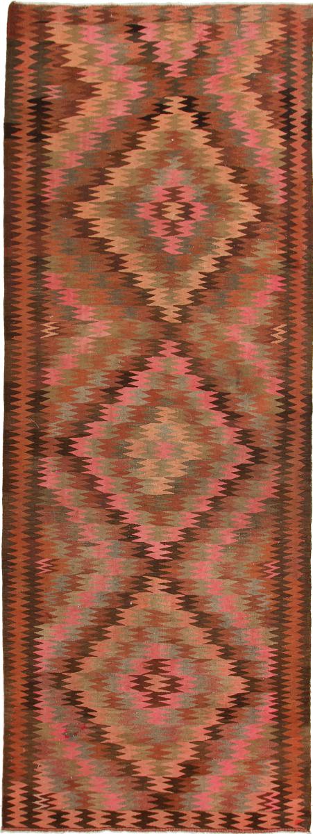 Persisk matta Kilim Fars Azerbajdzjan Antik 389x151 389x151, Persisk matta handvävd 