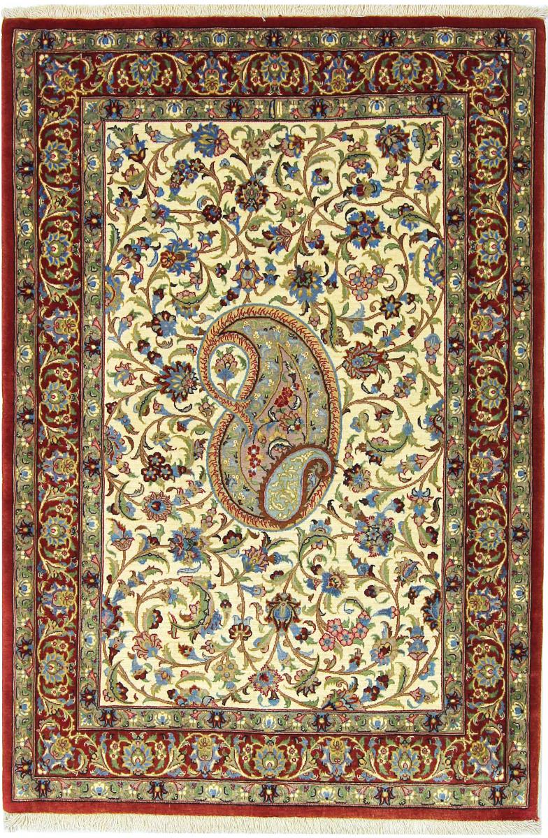 Persian Rug Eilam Silk Warp 5'4"x3'7" 5'4"x3'7", Persian Rug Knotted by hand