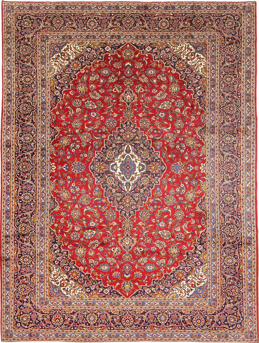 Tapis persan Kashan 388x294 388x294, Tapis persan Noué à la main