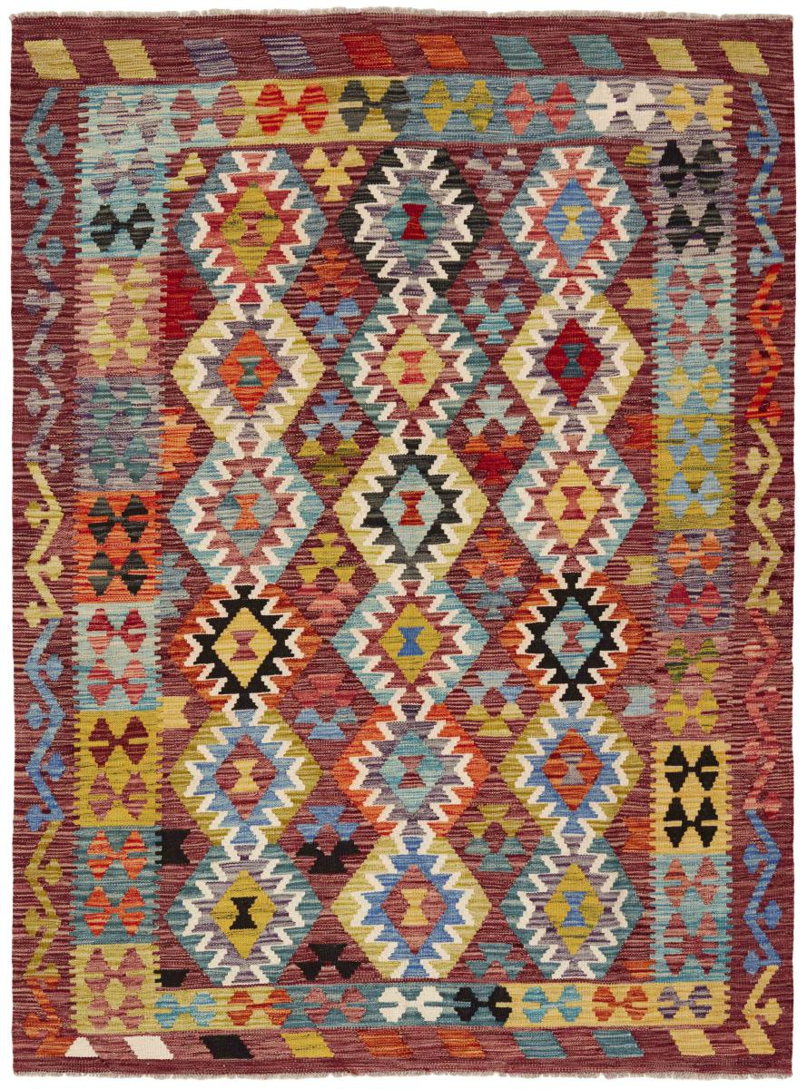 Tapis afghan Kilim Afghan 206x155 206x155, Tapis persan Tissé à la main