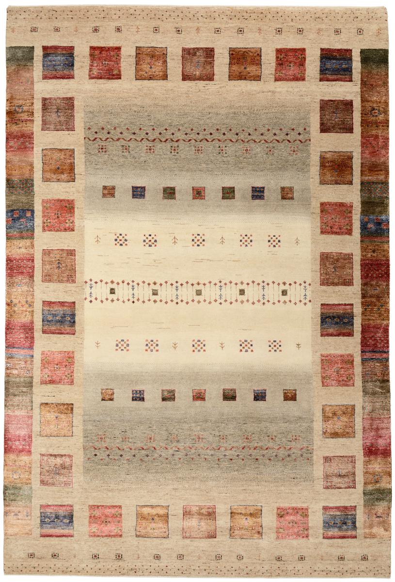 Indo rug Gabbeh Loribaft Design 10'0"x6'8" 10'0"x6'8", Persian Rug Knotted by hand