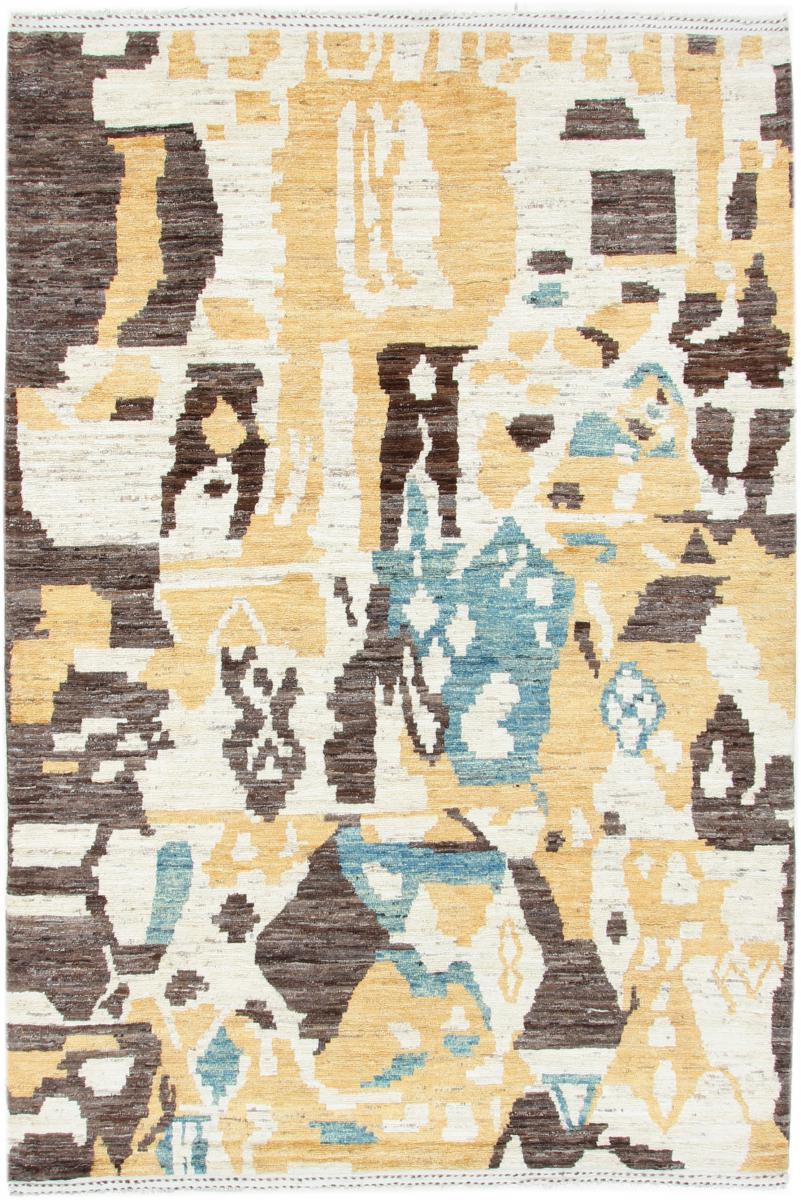 Afganistan-matto Berber Design 303x204 303x204, Persialainen matto Solmittu käsin
