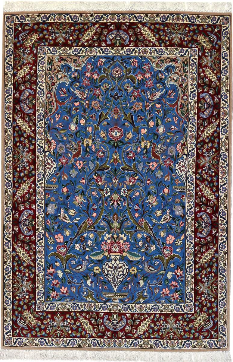 Persisk matta Isfahan Silkesvarp 163x111 163x111, Persisk matta Knuten för hand