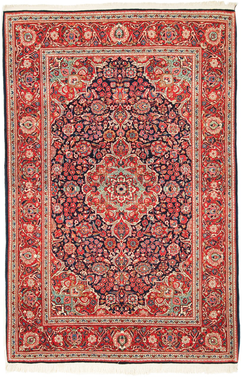 Tapis persan Kashan Antique 203x133 203x133, Tapis persan Noué à la main