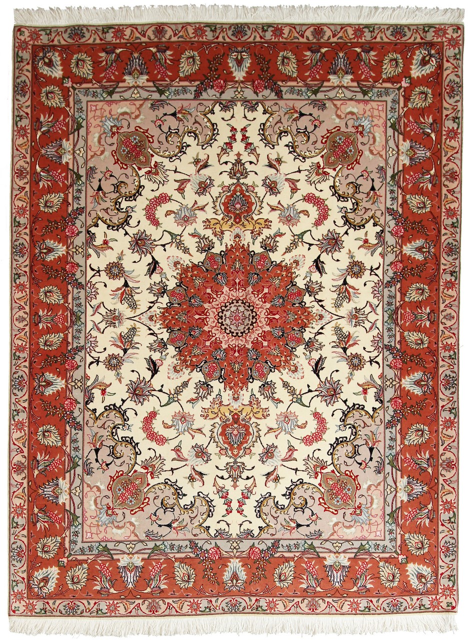 Persian Rug Tabriz 50Raj 204x154 204x154, Persian Rug Knotted by hand