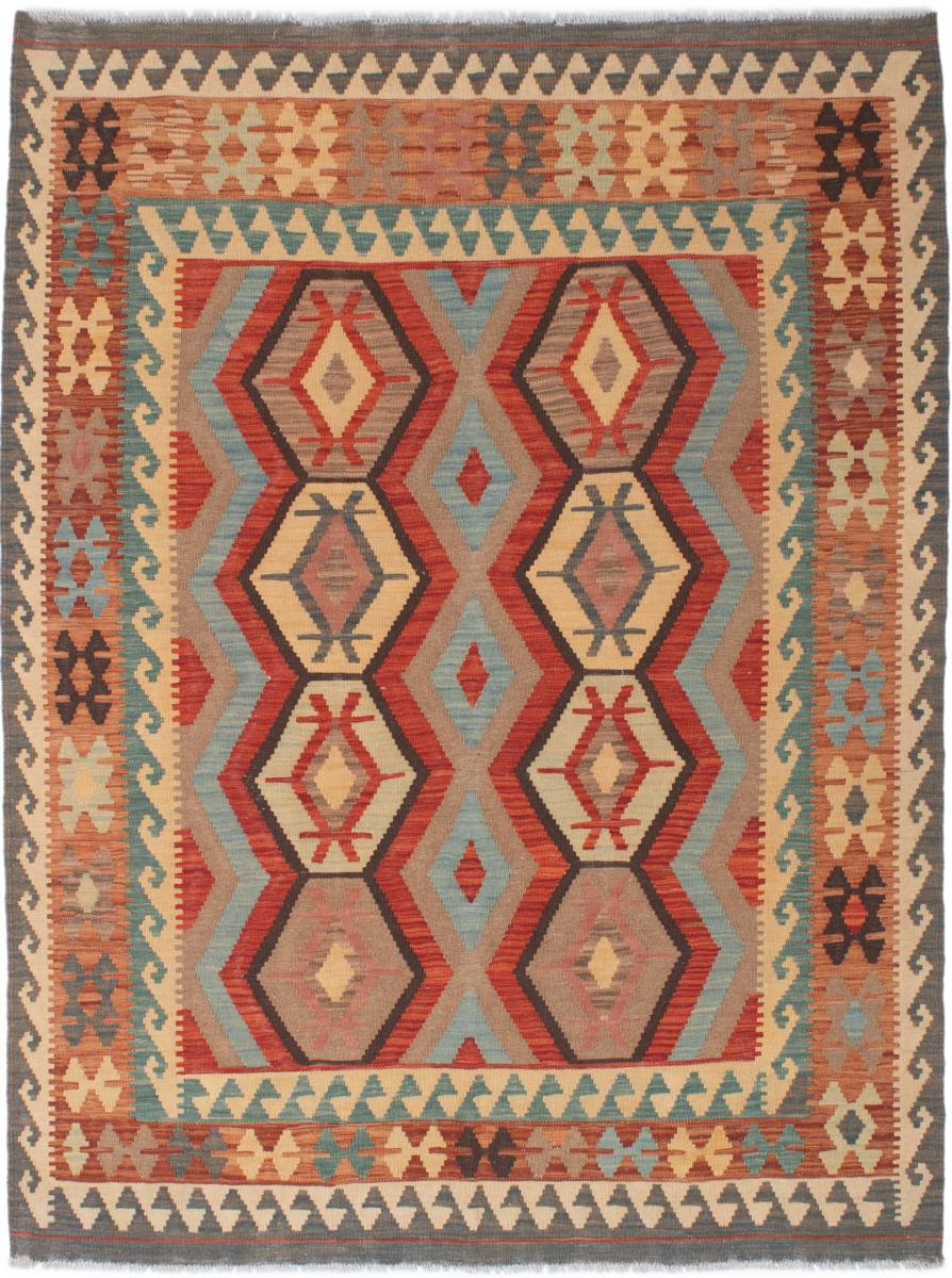 Pakistani rug Kilim Afghan 6'6"x4'11" 6'6"x4'11", Persian Rug Woven by hand