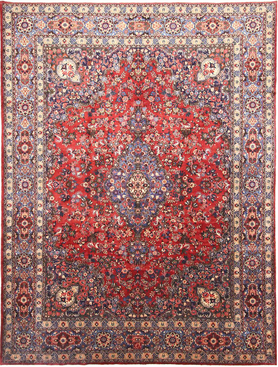 Persian Rug Mashhad 13'1"x9'11" 13'1"x9'11", Persian Rug Knotted by hand