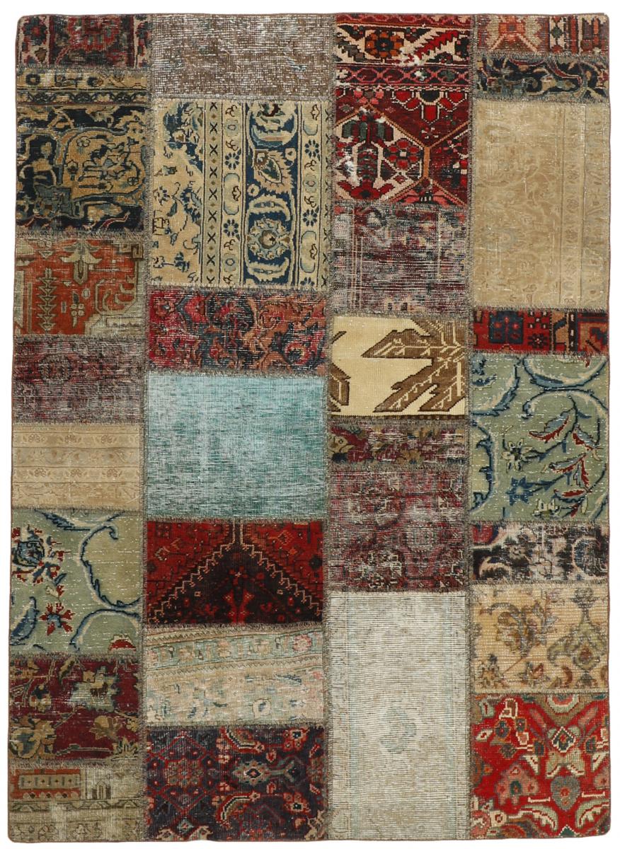 Tapis persan Patchwork 199x140 199x140, Tapis persan Noué à la main