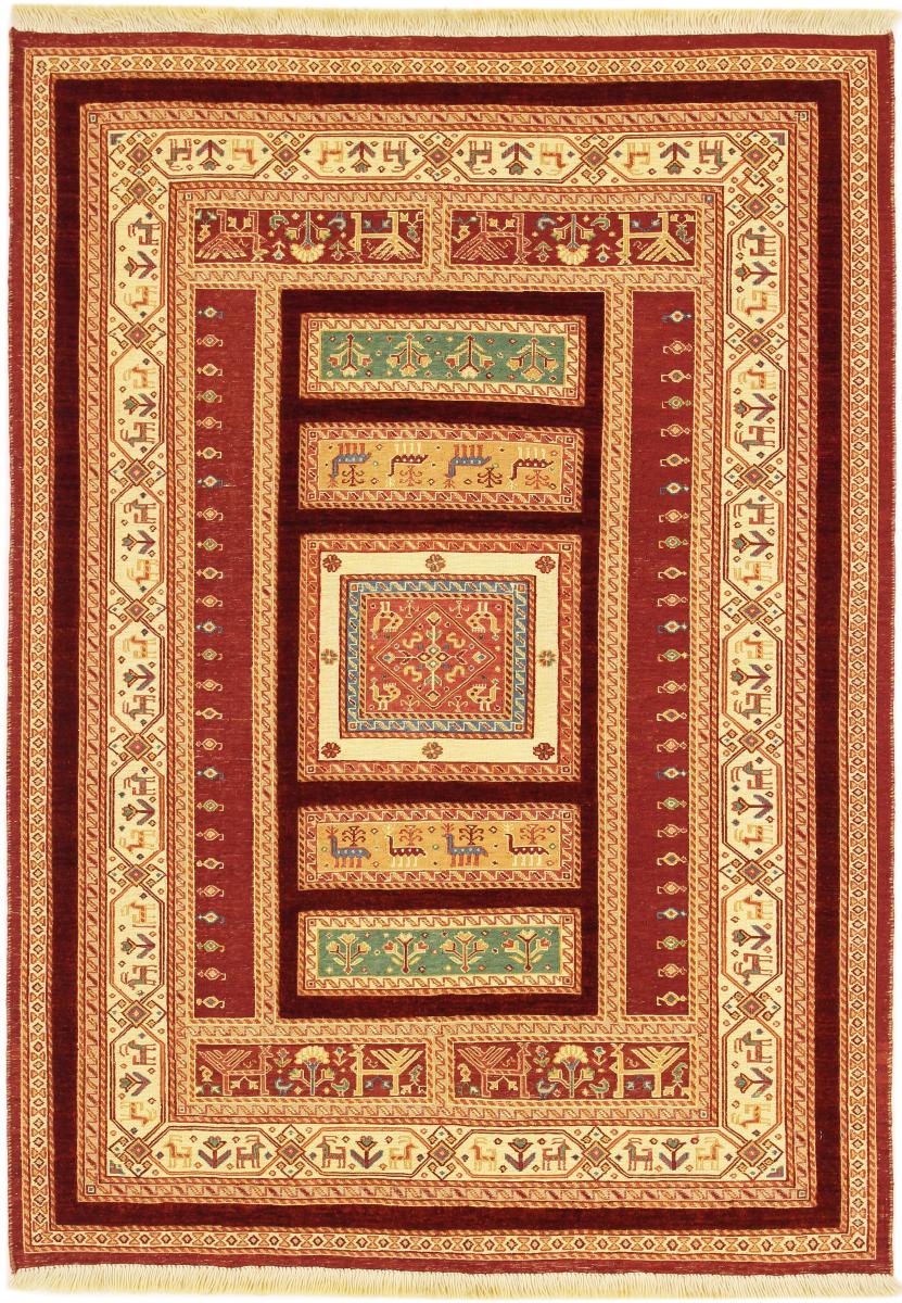 Persian Rug Persian Gabbeh Loribaft 5'1"x3'8" 5'1"x3'8", Persian Rug Knotted by hand