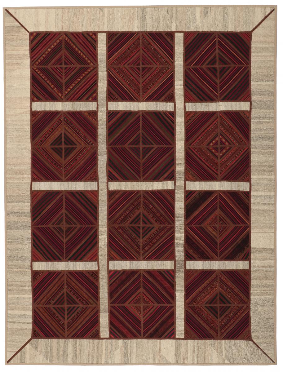 Persian Rug Kilim Patchwork 8'4"x6'3" 8'4"x6'3", Persian Rug Woven by hand