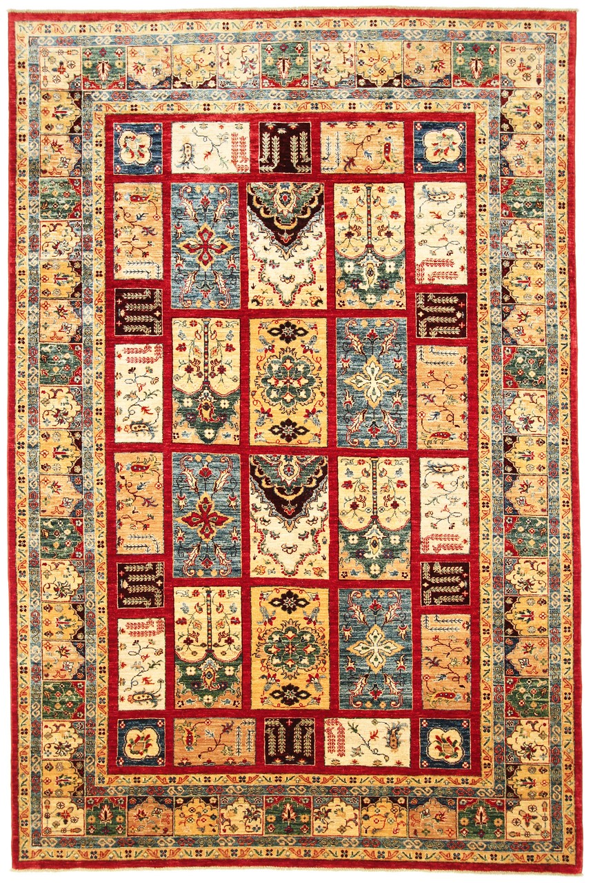 Pakistani rug Arijana Bakhtiarii 10'3"x6'10" 10'3"x6'10", Persian Rug Knotted by hand