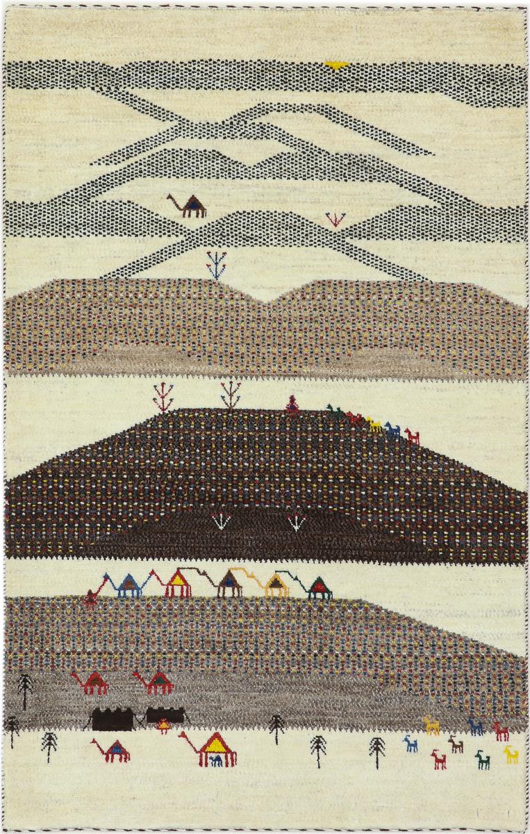 Perzisch tapijt Perzisch Gabbeh Loribaft Nature 132x85 132x85, Perzisch tapijt Handgeknoopte