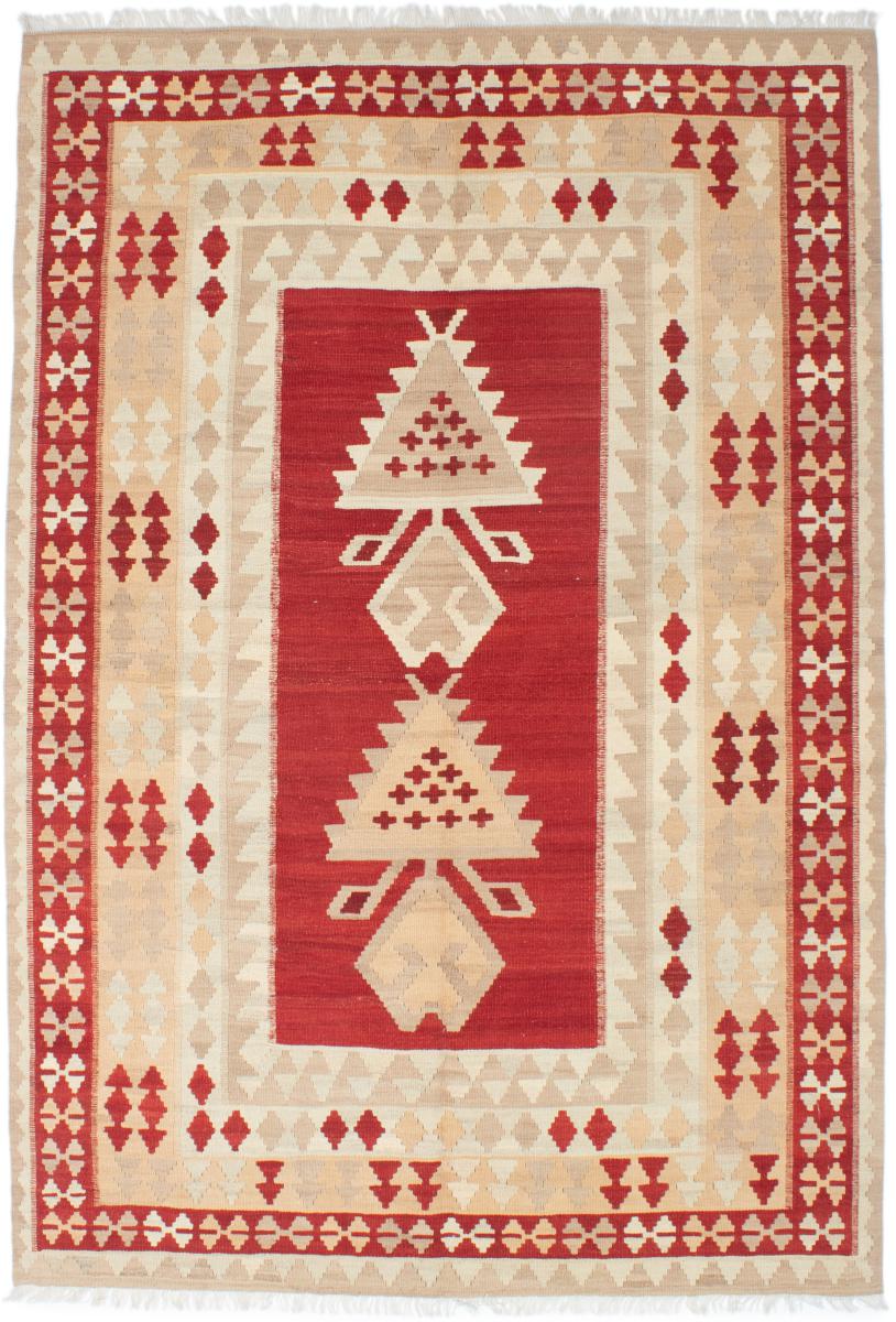  ペルシャ絨毯 キリム Fars 8'4"x5'8" 8'4"x5'8",  ペルシャ絨毯 手織り