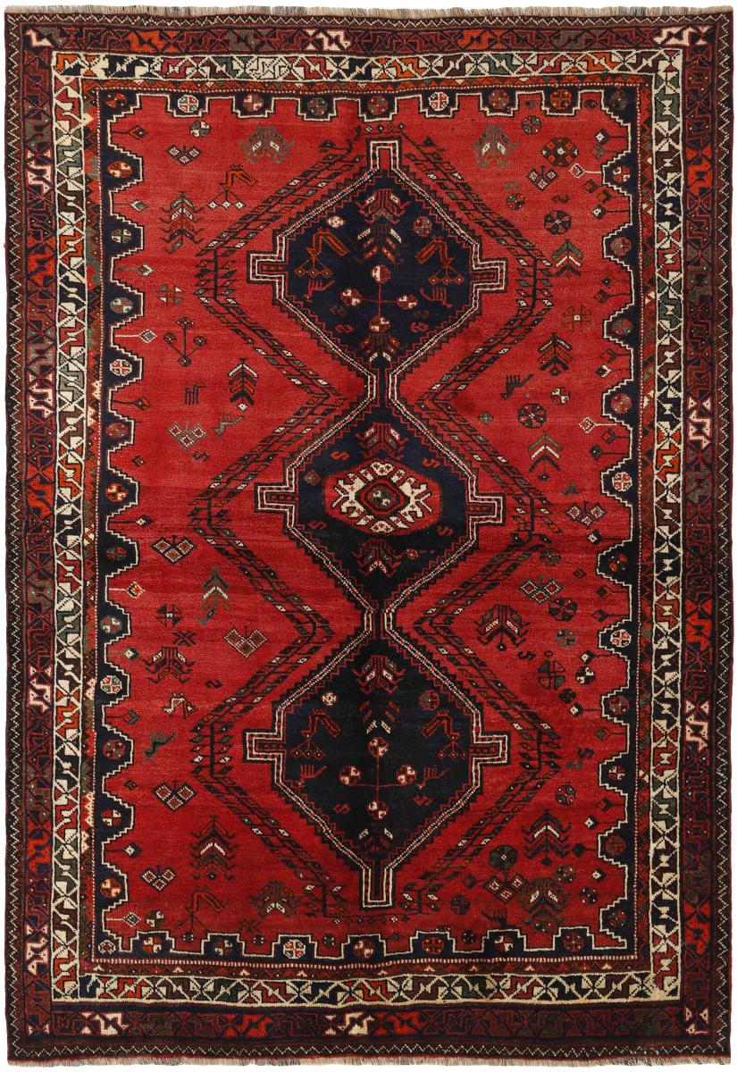 Persian Rug Shiraz 8'6"x5'11" 8'6"x5'11", Persian Rug Knotted by hand