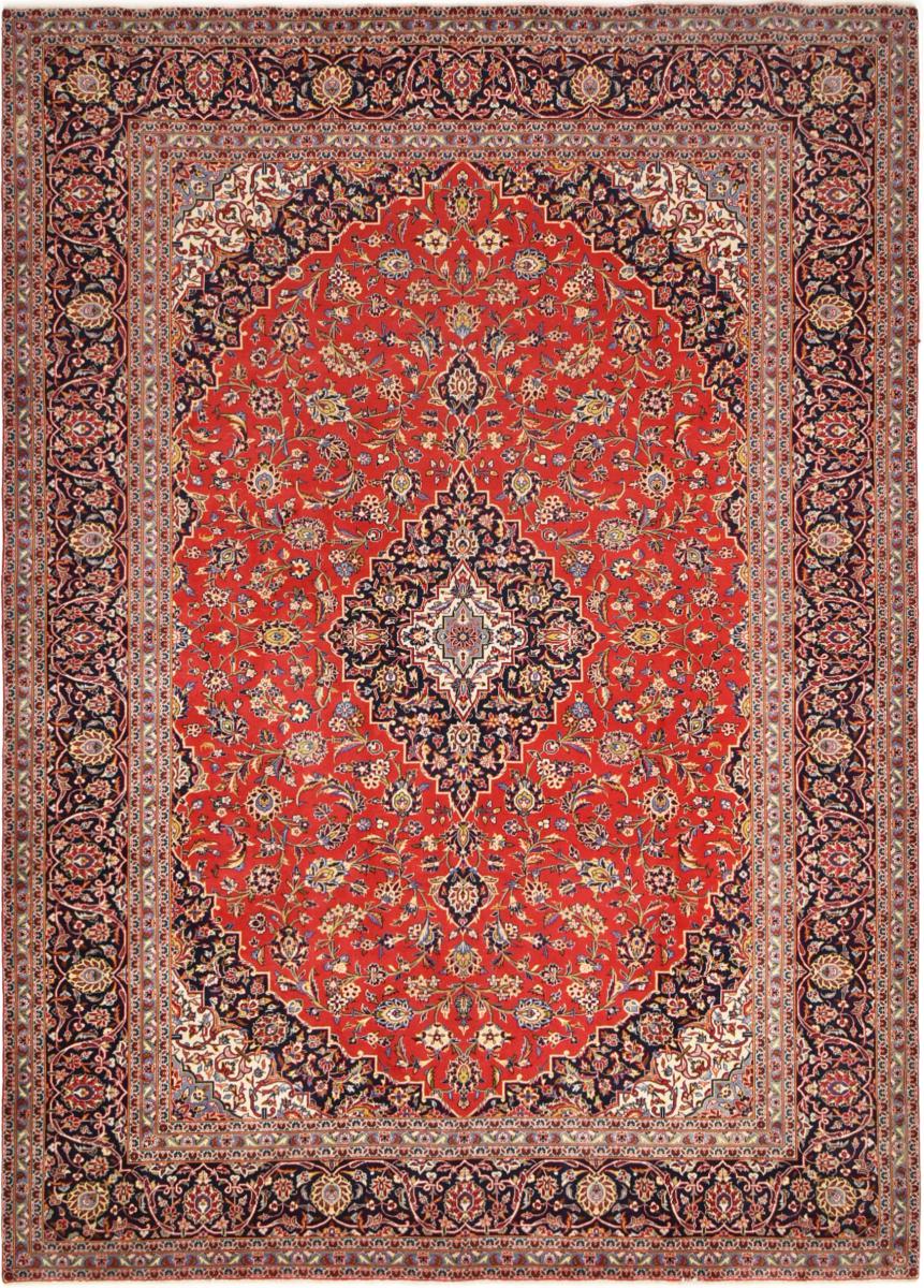 Tapis persan Kashan 404x289 404x289, Tapis persan Noué à la main