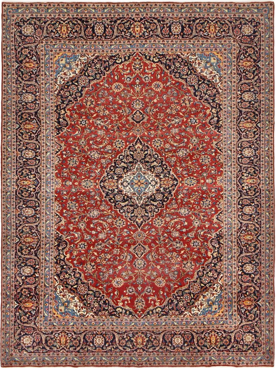 Persian Rug Keshan 12'11"x9'7" 12'11"x9'7", Persian Rug Knotted by hand