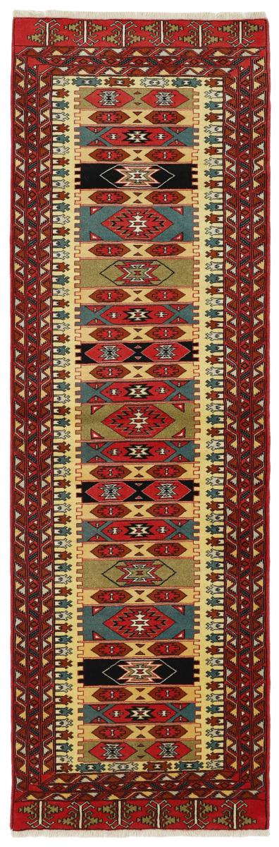 Persian Rug Turkaman 9'7"x2'11" 9'7"x2'11", Persian Rug Knotted by hand
