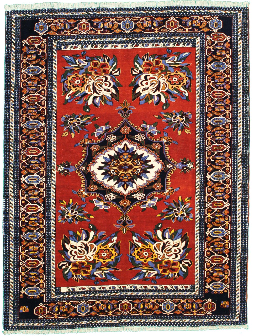 Persian Rug Ghutschan 5'11"x4'7" 5'11"x4'7", Persian Rug Knotted by hand