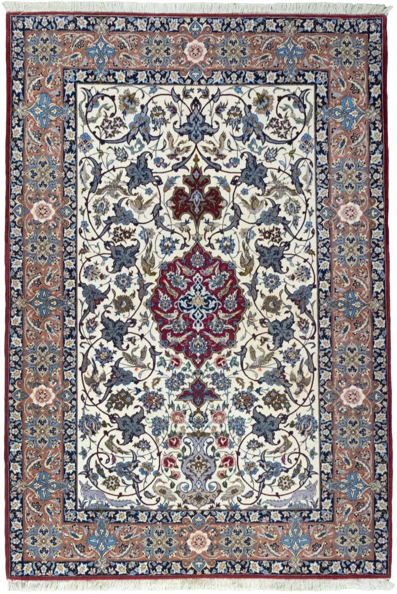 Tapete persa Isfahan Fio de Seda 168x114 168x114, Tapete persa Atado à mão