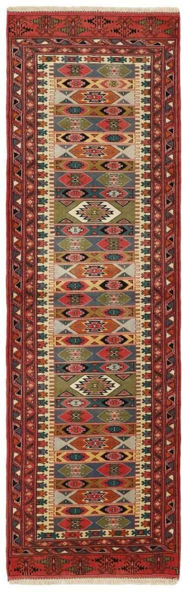 Persian Rug Turkaman 9'6"x2'10" 9'6"x2'10", Persian Rug Knotted by hand