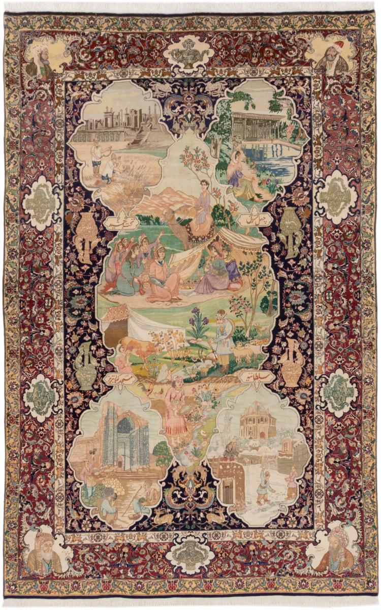 Tapis persan Tabriz 10'2"x6'6" 10'2"x6'6", Tapis persan Noué à la main