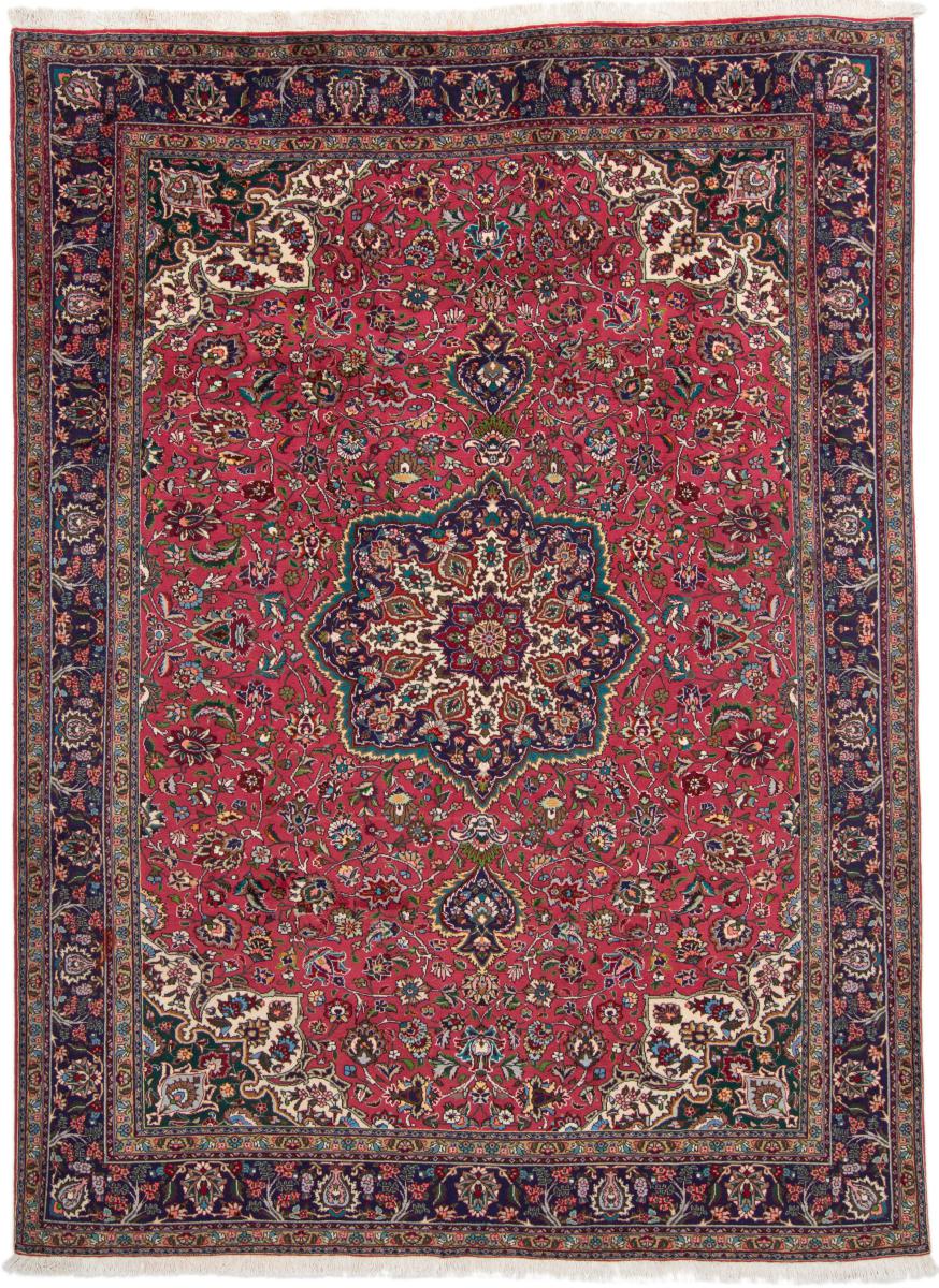 Persian Rug Tabriz 50Raj 9'2"x6'8" 9'2"x6'8", Persian Rug Knotted by hand