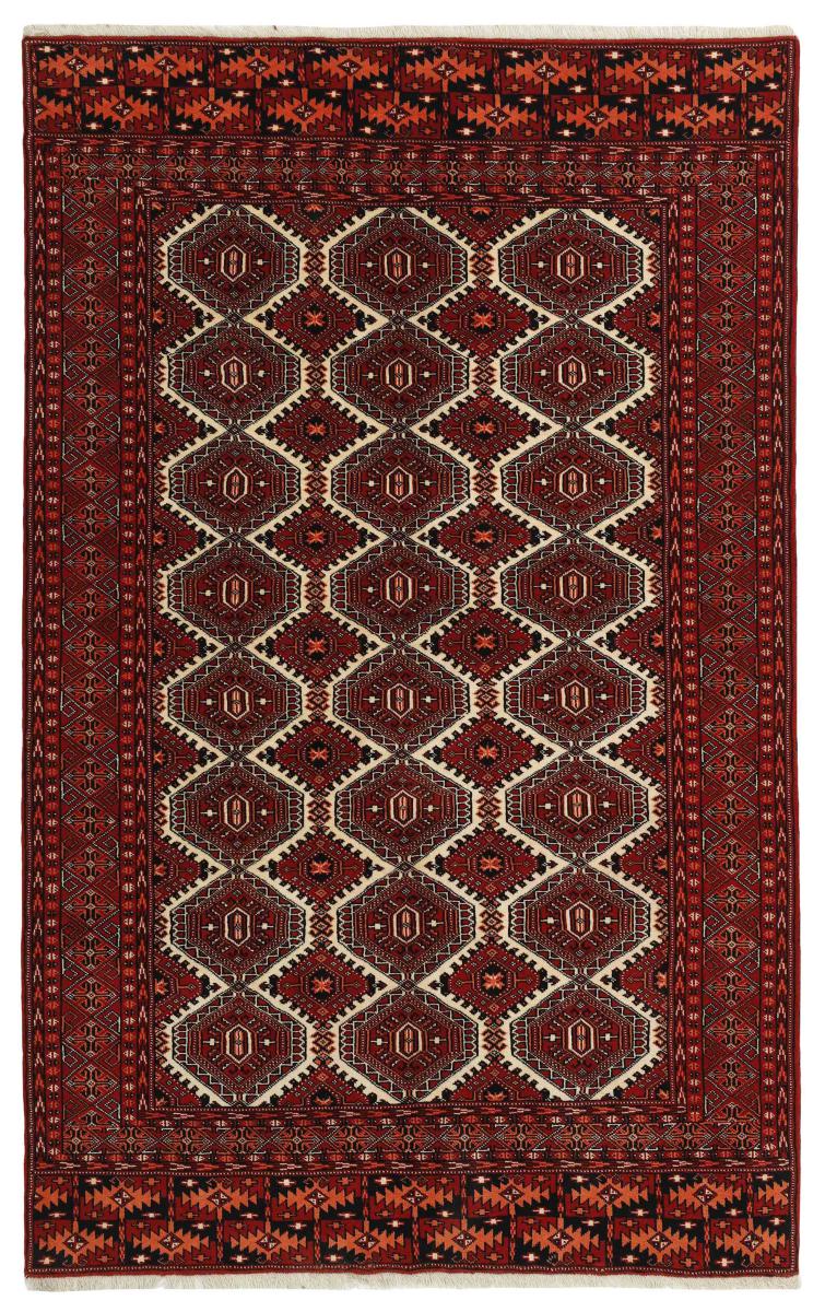 Persisk tæppe Turkaman 247x155 247x155, Persisk tæppe Knyttet i hånden