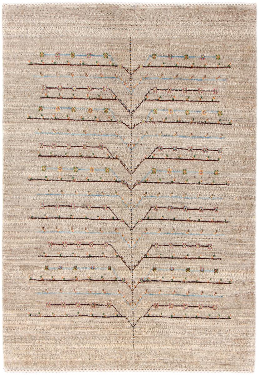 Persian Rug Persian Gabbeh Loribaft Nowbaft 3'10"x2'8" 3'10"x2'8", Persian Rug Knotted by hand