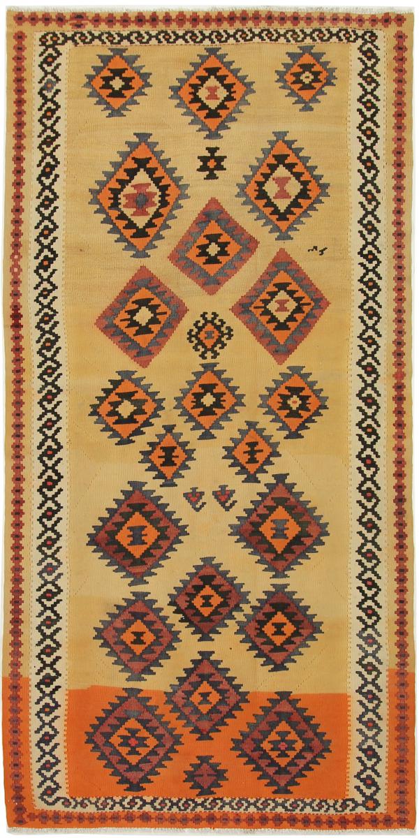 Alfombra persa Kilim Fars Azerbaijan Antiguo 267x127 267x127, Alfombra persa Tejido a mano