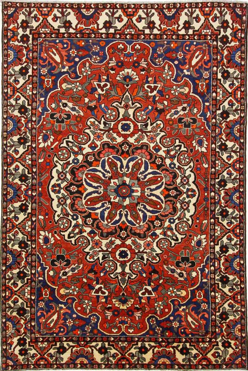 Persian Rug Bakhtiari 10'6"x7'0" 10'6"x7'0", Persian Rug Knotted by hand