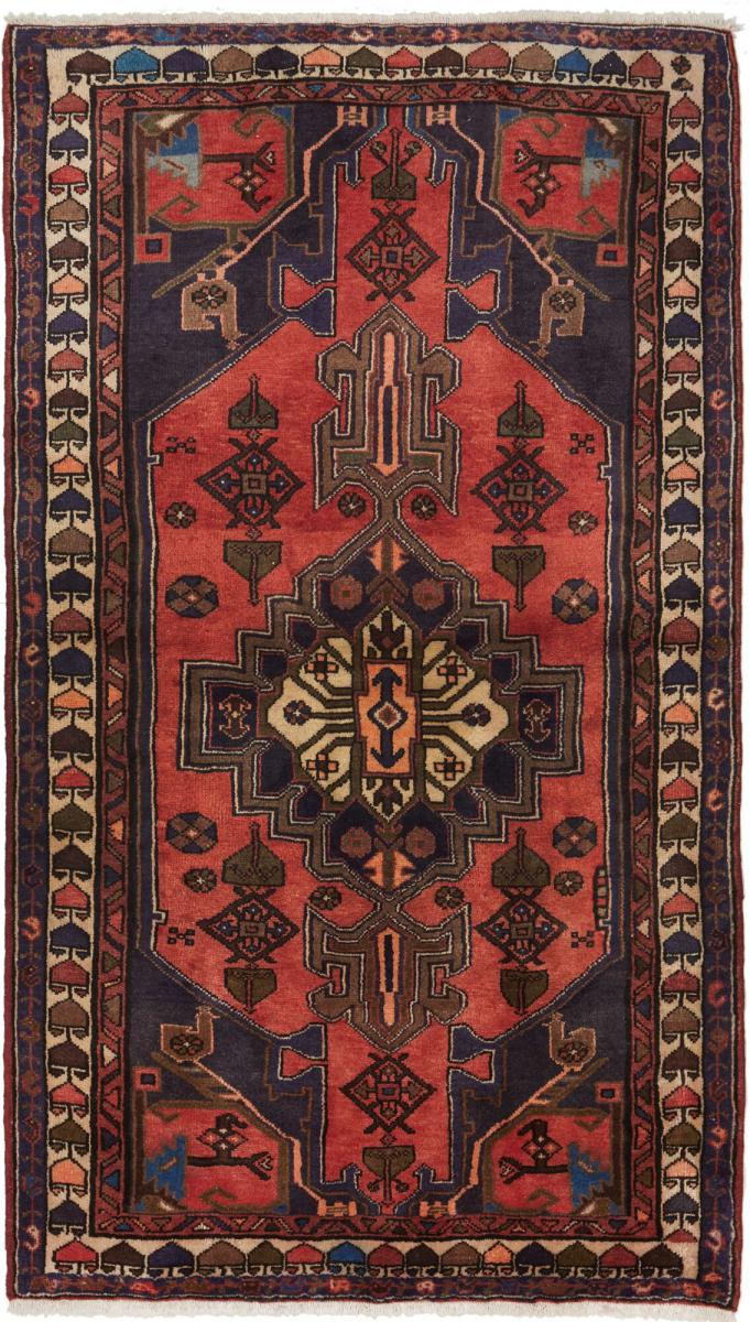 Persian Rug Hamadan 6'3"x3'6" 6'3"x3'6", Persian Rug Knotted by hand