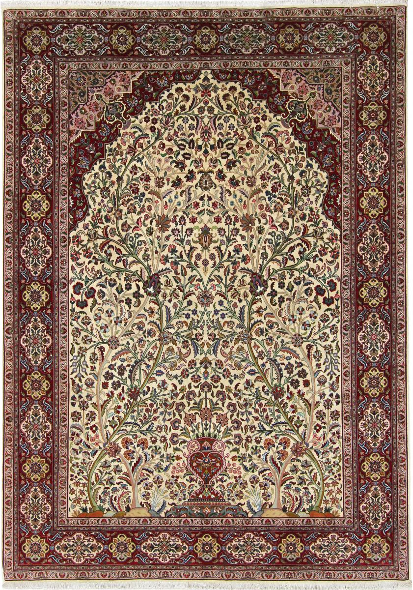 Persian Rug Tabriz 50Raj 8'3"x5'10" 8'3"x5'10", Persian Rug Knotted by hand