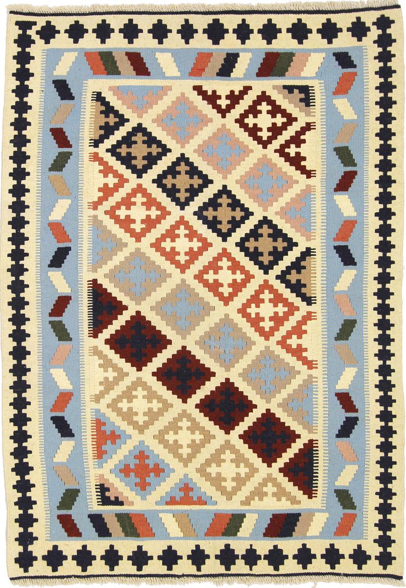 Persian Rug Kilim Fars 4'10"x3'5" 4'10"x3'5", Persian Rug Woven by hand