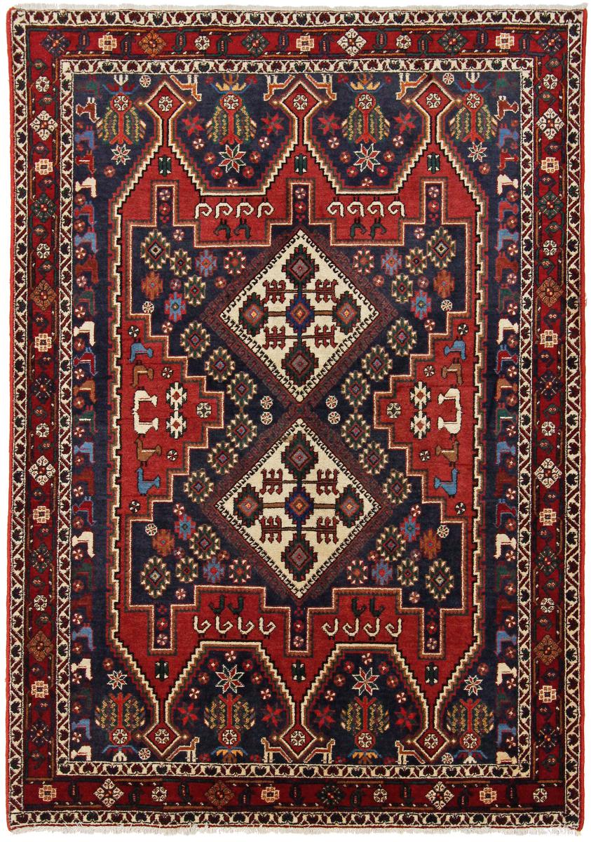 Persian Rug Afshar 6'3"x4'4" 6'3"x4'4", Persian Rug Knotted by hand