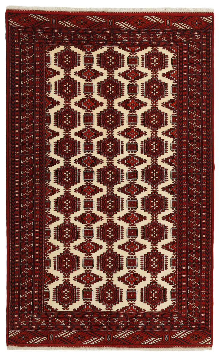 Persian Rug Turkaman 8'0"x5'0" 8'0"x5'0", Persian Rug Knotted by hand